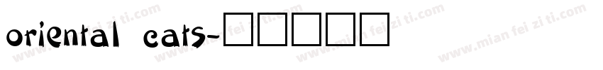 oriental cats字体转换